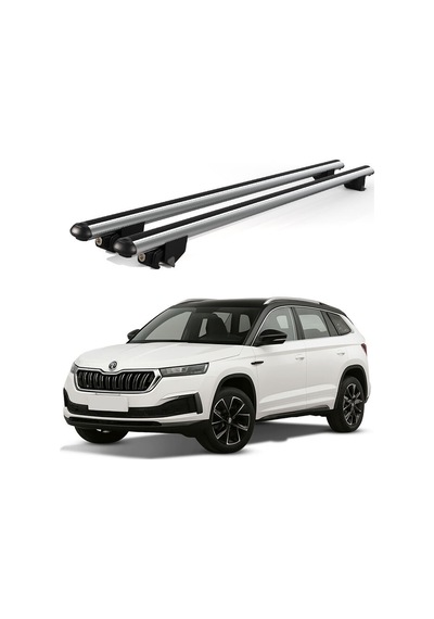 Kanca Skoda Kamiq 2019 Ve Sonrası Uyumlu Gri Kilitli Ara Atkı 110cm Port Bagaj Tavan Barı
