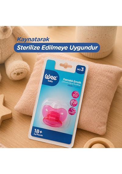 Wee Baby Akide Damaklı Silikon Emzik 18+ Ay Pembe