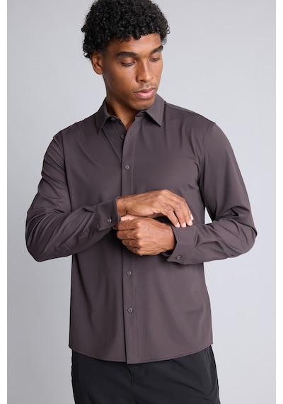 Defacto Slim Fit Klasik Yaka Uzun Kollu Gömlek H8154ax26aubn337 Kahve-bn337