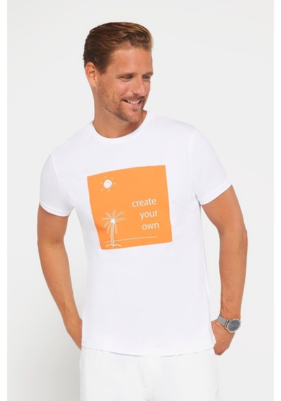 Tudors Erkek Slim Fit Dar Kesim %100 Pamuk Yumuşak Dokulu Baskılı Beyaz Bisiklet Yaka Tişört-30610 Beyaz Tudors Erkek Slim Fit Dar Kesim %100 Pamuk Yumuşak Dokulu Baskılı Beyaz Bisiklet Yaka Tişört-30610 Beyaz