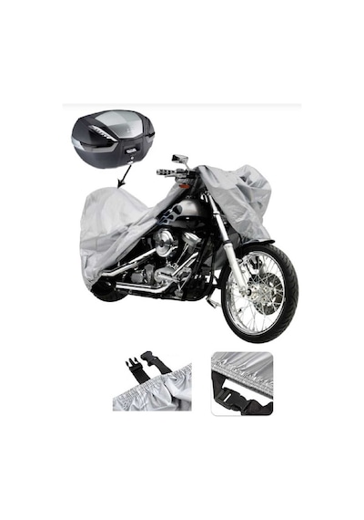 Kral Motor Kr-125-7d Arka Çanta Uyumlu Motosiklet Branda Su Geçirmez Dayanıklı Kumaş