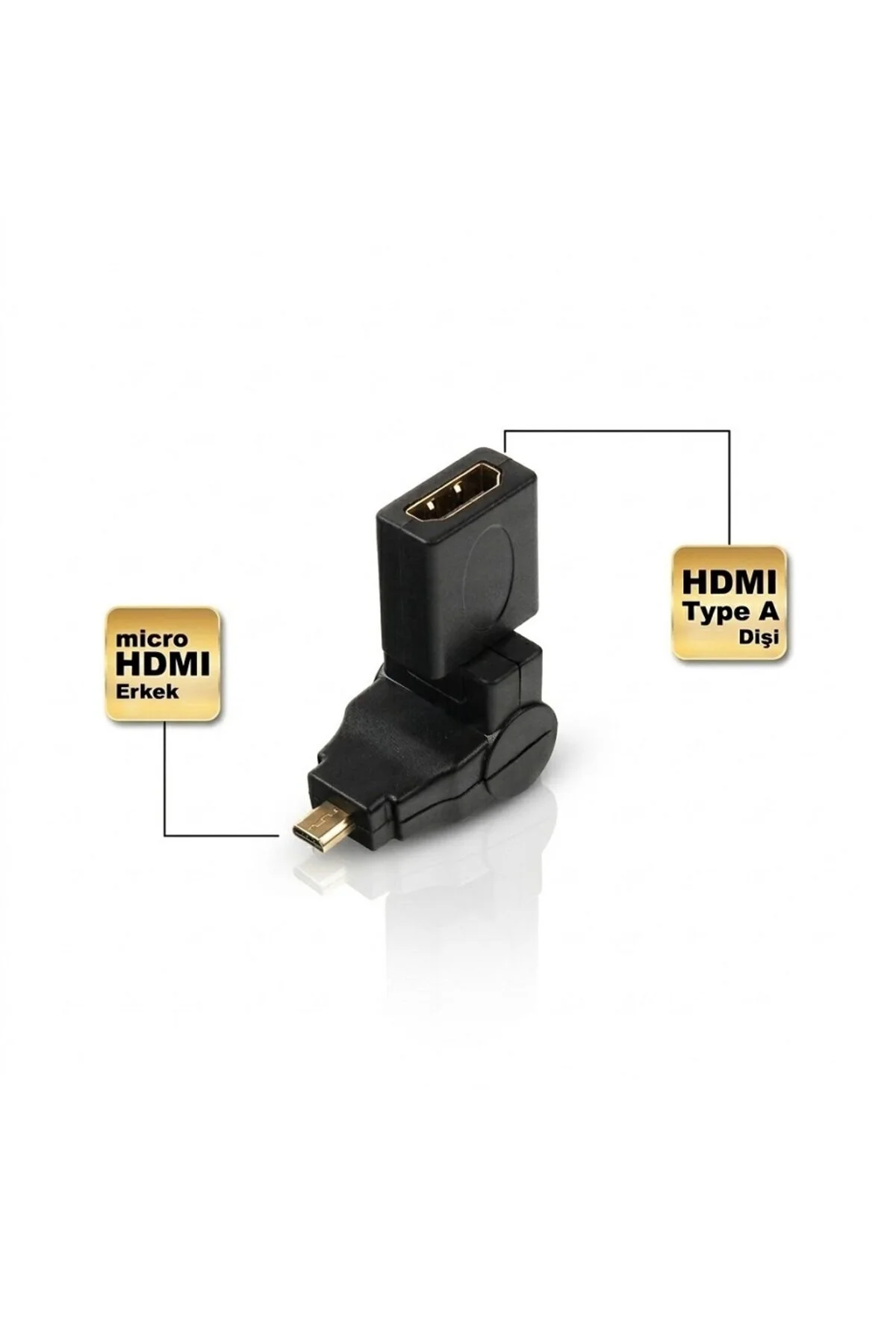 Micro To Hdmi Ultra 4k Destekli 180 270 Derece Dönebilen Oynar Başlıklı Çevirici Dönüştürücü Adaptör