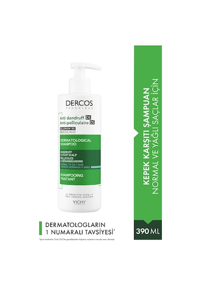 Vichy Dercos Anti-pelliculaire Anti-dandruff Kepek Karşıtı Şampuan 390 Ml - Normal Ve Yağlı Saçlar