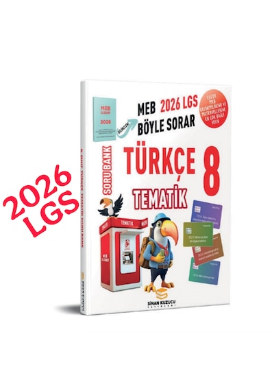 Sinan Kuzucu 2026 Lgs 8. Sınıf Türkçe Tematik Soru Bankası Sinan Kuzucu Yayınları
