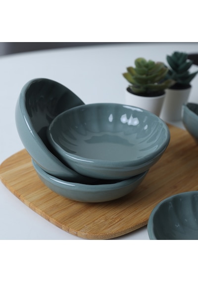 Keramika Yeşil Sirius Çerezlik / Sosluk 12 Cm 6 Adet 326