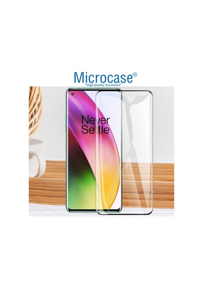 Oneplus 8 Pro 3D Curved Tam Kaplayan Tempered Cam - Siyah