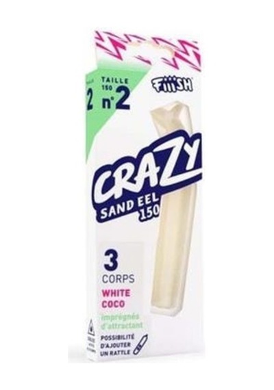 Crazy Sandeel Cse150/2 Cse513 3x Gövde White Coco Silikon Yem-156