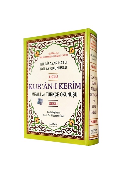 Türkçe Okunuş-Meal-Arapça 3 Bölmeli Kuran Cami Boy