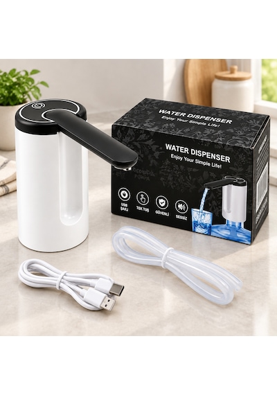 Usb Şarjlı Otomatik Damacana Su Pompası 800mah