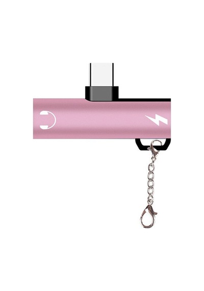 Ally Type-C to 3.5 MM Anahtarlık Dönüştürücü Adaptör Pembe