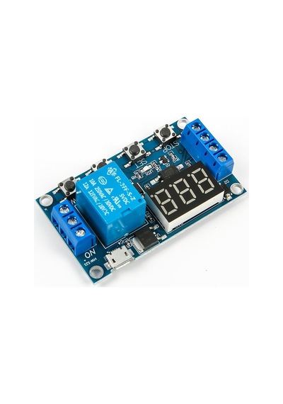 Zaman Ayarlı Geciktirmeli Röle Kartı Led Ekran 6-30V Micro USB Girişli