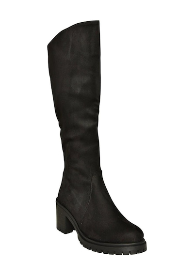 Fox Shoes V726800202 Siyah Süet Kalın Topuklu Klasik Kadın Çizme Siyah-Süet Fox Shoes V726800202 Siyah Süet Kalın Topuklu Klasik Kadın Çizme Siyah-Süet