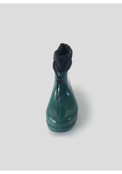 Konçlu Peluşlu Unisex Potin Kadın Yağmur Botu 36-40 Yeşil Yeşil