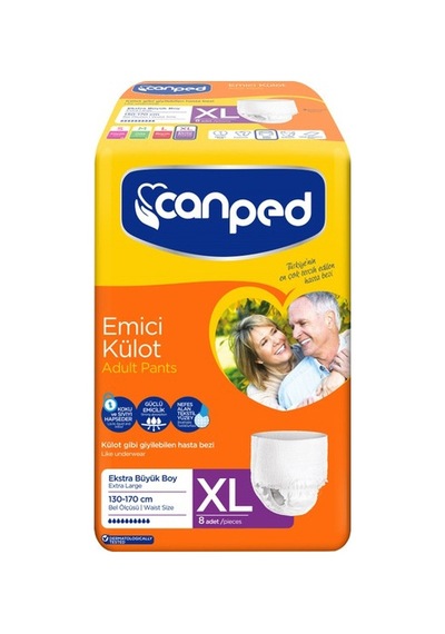 Canped Emici Külotlu Hasta Bezi XL 8'Li