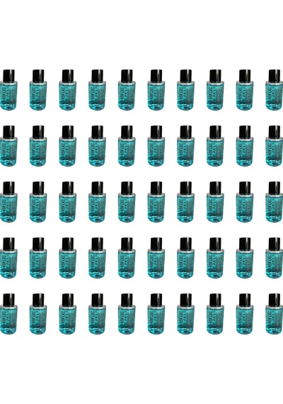 Tek Kullanımlık Mini Otel Seyehat Kamp Duş Jeli Mavi Şişe 50 x 30 ML