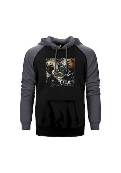 Born Of Osiris Soul Sphere Gri Renk Reglan Kol Kapşonlu Sweatshirt Gri