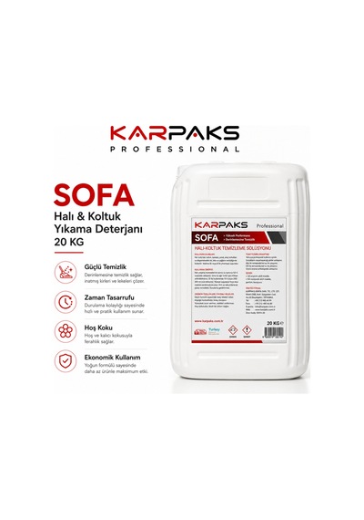 Sofa Halı Ve Koltuk Yıkama Deterjanı 20 Kg Tekli