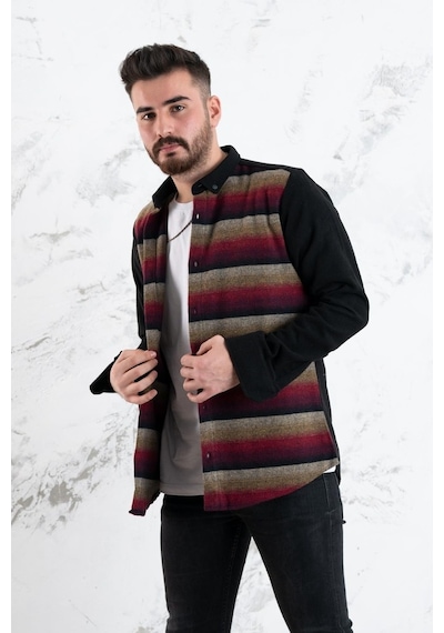 Advante Slimfit Parça Desenli Erkek Oduncu Gömlek (509439640)