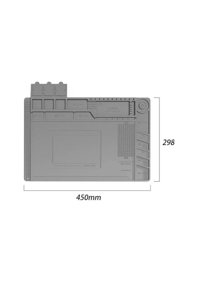 S160 Manyetik Silikon Tamir Pedi 45x30 Cm 500 C Isıya Dayanıklı