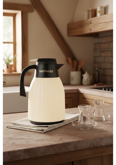 Bernardo Elantra Cam Termos Krem 1 Litre Krem