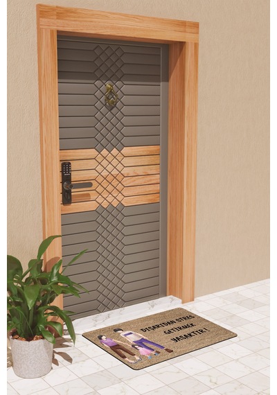 Rugmood Modern Dijtal Baskı Dışarıdan Stres Yasak Aile Kapı Önü Paspası Çok Renkli