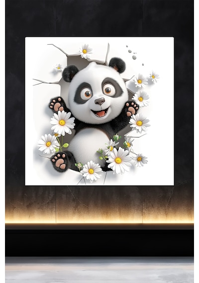 Lucena Metal Tablo Duvardaki Delik Koleksiyonu - Panda 1