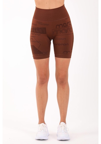 Maraton Active Slimfit Kadın Koşu Sepya Şort 818015-sepya