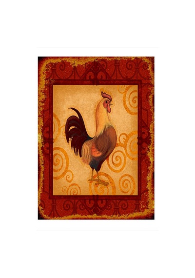 Bedeko Horoz Temalı Tasarım Mdf Tablo 25 Cm X 35 Cm