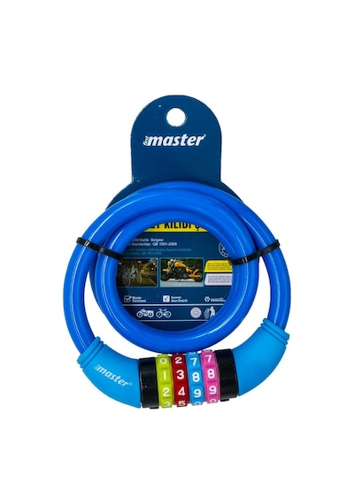 Master 500950 Şifreli Bisiklet Kilidi 12mm X 80cm Çok Renkli
