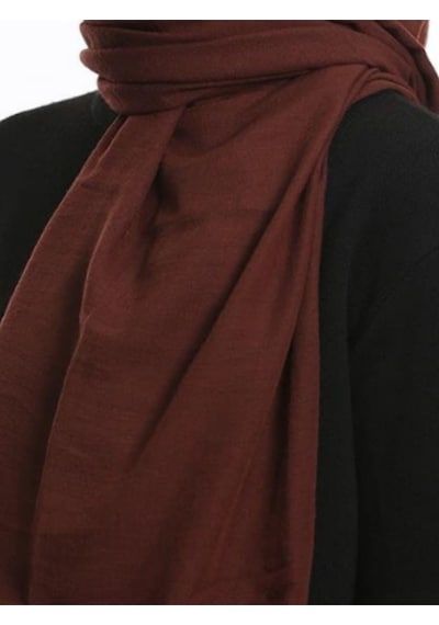 Manolyaşal İslamic Hijab Aerobin Caz Şal Çikolata