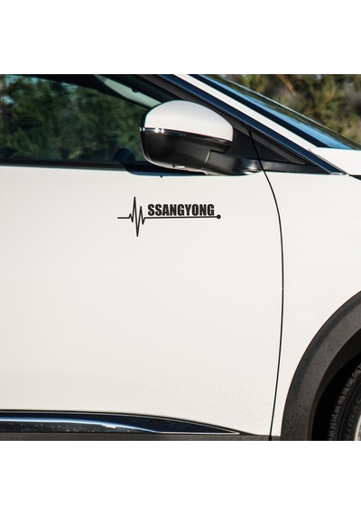 Ssangyong Xlv Sticker Sol Sağ Yan Ayna Altı Araç Markalı Sticke