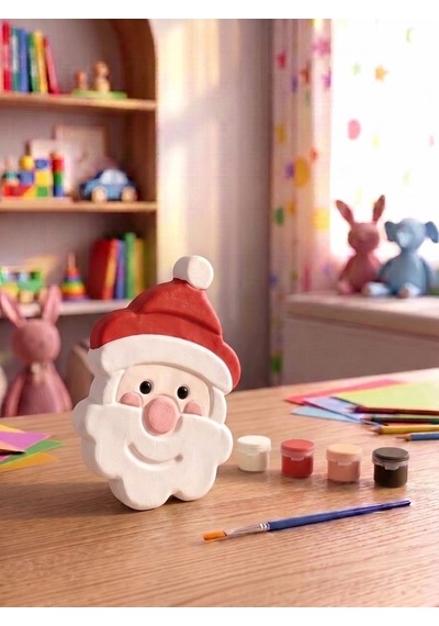 Noel Baba Figürlü Taş Boyama Hobi Seti