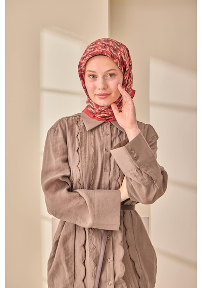 Silk Home Aura Eşarp 140006-04 Bordo, Siyah, Beyaz, Vizon