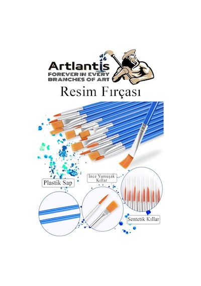 Akrilik Boya 3 Ml 12 Renk Resim Fırçası Ve Paleti 10 Paket Mini Küçük Akrilik Boya Taş Ahşap Seramik Tuval Alçı Tuval