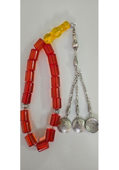 14 16 Mm Galatasaray Kırmızı Ateş Kehribar Tesbih