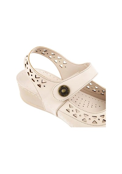 Muya Terra 31130-045 Anatomik Taban Kadın Sandalet Full Krem 36-40 Krem