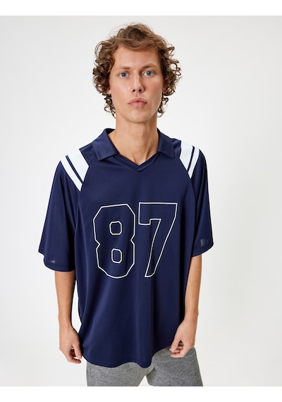 Koton Oversize Spor Tişört Kolej Baskılı Polo Yaka Kısa Kollu Lacivert 4sam10180nk Lacivert Koton Oversize Spor Tişört Kolej Baskılı Polo Yaka Kısa Kollu Lacivert 4sam10180nk Lacivert