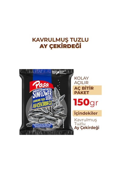 Kavrulmuş Tuzlu Siyah Ay Çekirdeği 150 Gr