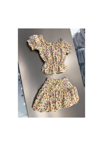 Poala Kids Çiçekli Balon Etekli Takı Çok Renkli