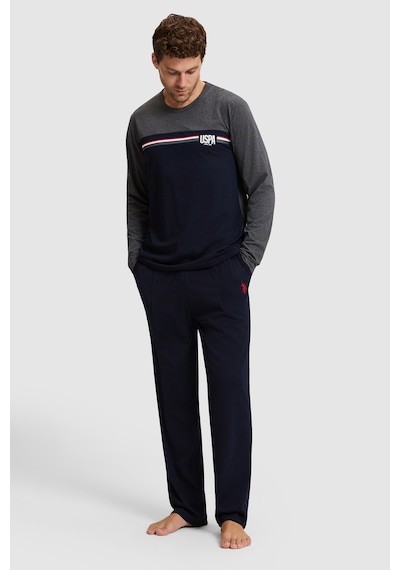 U.S. Polo Assn. Erkek Lacivert Pijama Takımı 50333254 Vr033
