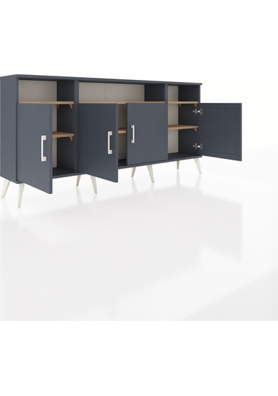 Arges Konsol 6 Raflı 4 Kapaklı 176x30x83 Antrasit-antrasit/çam Antrasit/çam Arges Konsol 6 Raflı 4 Kapaklı 176x30x83 Antrasit-antrasit/çam Antrasit/çam