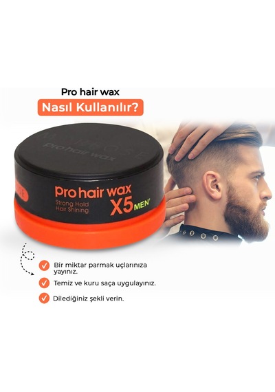 Morfose Men Pro Hair Wax Strong Hold Turuncu 150 Gr 6 Adet