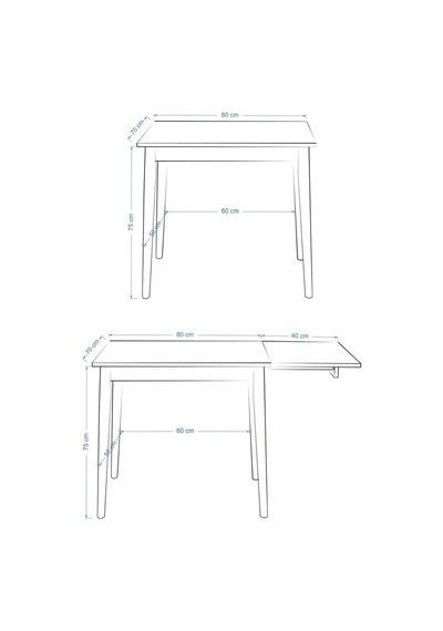 Vilinze Eames Sandalye Avanos Ahşap Mutfak Masası Takımı - 70x80 Cm Beyaz