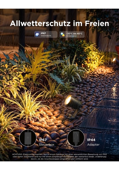 Govee Dış Mekan Led Spot Işığı Lite, Ip67 Plastik Bahçe Aydınlatması, Yol İçin Rgbwıc Dış Mekan Spot Işığı, 64 Mod Ve 16 Milyon Renk İle Dimbar 350lm, Google Assistant, Matter İle Çalışır. 4 Paket Siyah Govee Dış Mekan Led Spot Işığı Lite, Ip67 Plastik Bahçe Aydınlatması, Yol İçin Rgbwıc Dış Mekan Spot Işığı, 64 Mod Ve 16 Milyon Renk İle Dimbar 350lm, Google Assistant, Matter İle Çalışır. 4 Paket Siyah