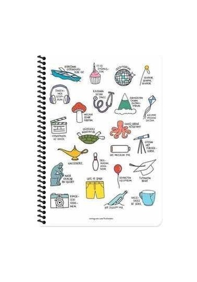 Hisli Şeyler A4 80yp.çiz.spr.stickerli Defter - Ha