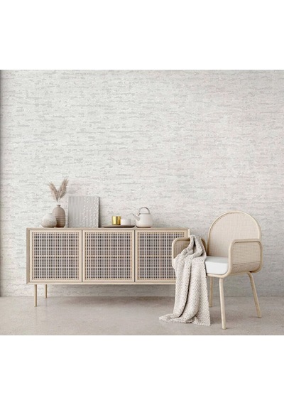 Adawall Muse Koleksiyonu- 25108-1 Açık Gri Doğal Taş Görünümlü Duvar Kağıdı 1.06x15.6m, 16.5m²