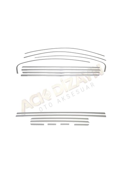 Vw Passat B8/b8,5 2015-2023 2'li Krom Cam Çerçevesi + Yan Kapı Çıtası A+