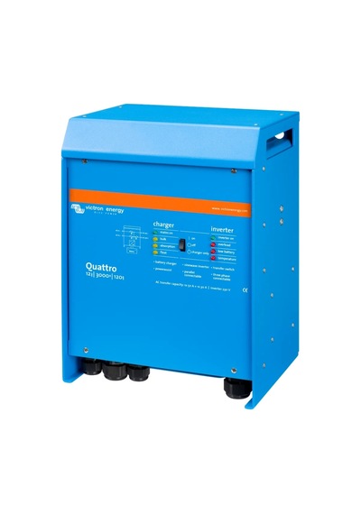 Victron Quattro 12/3000/120-50/50 12v 3000va 2400w Şarjlı 120a Şarj, 50a Transfer Tam Sinüs İnvertör Victron Quattro 12/3000/120-50/50 12v 3000va 2400w Şarjlı 120a Şarj, 50a Transfer Tam Sinüs İnvertör