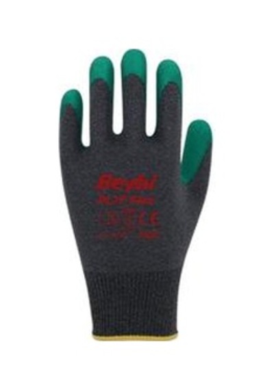 Beybi Pl-17 Flex 10 Beden Gri-yeşil Polyesyter Likralı İpten Örülmüş Lateks Kaplı 12li Paket 3131x