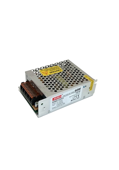 Jınbo 60w 12v 5a Ip20 Metal Kasa Iç Mekan Şerit Led Trafo Jlv-12060k